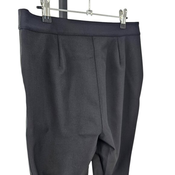 Lafayette 148 Womens Manhattan Pant, Lambskin Front, Stretch Back, Black, Size 8 - Picture 9 of 11